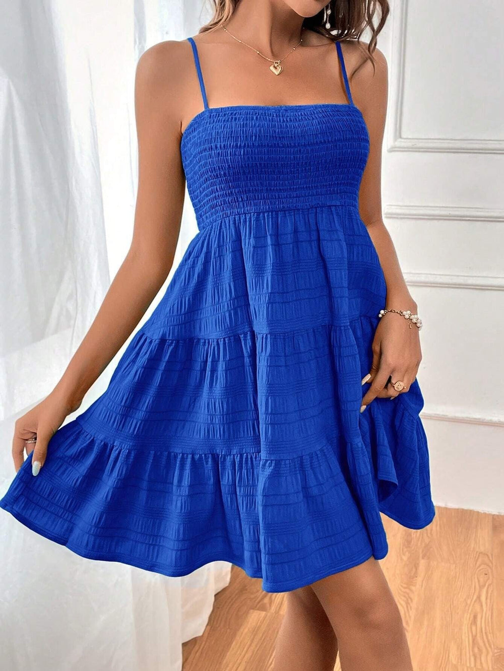 Women's Smocked Capri Sundress-MODAUTLET