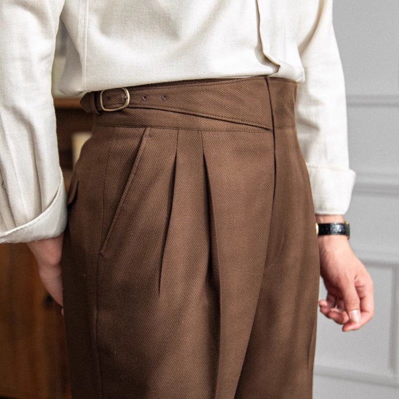 Men's Pleated Trousers - Stylish and Comfortable Fit