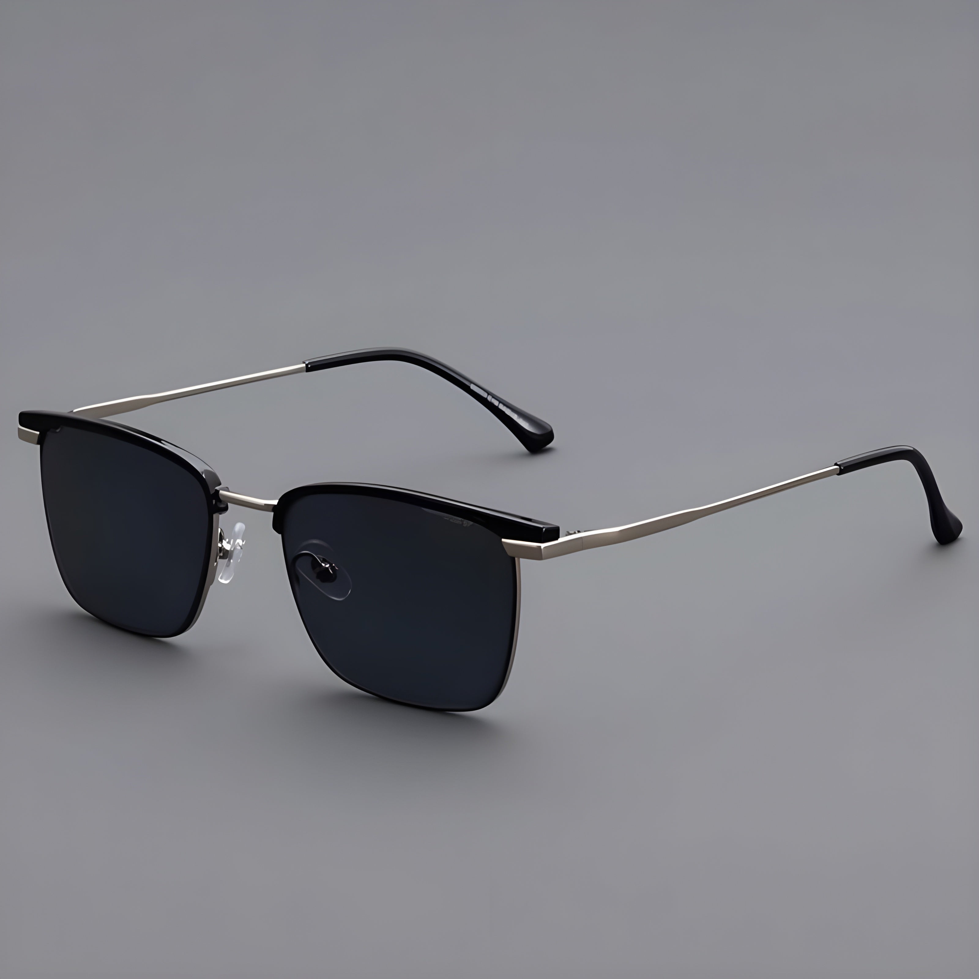 Stylish Rimless Sunglasses for Ultimate Sun Protection Silver