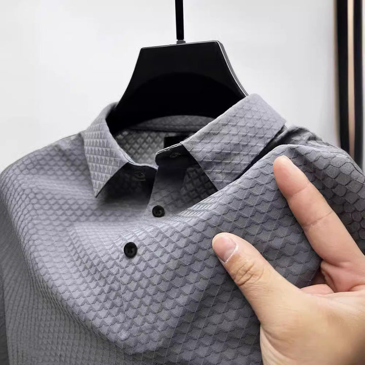 Men's Silk Polo Shirt-MODAUTLET