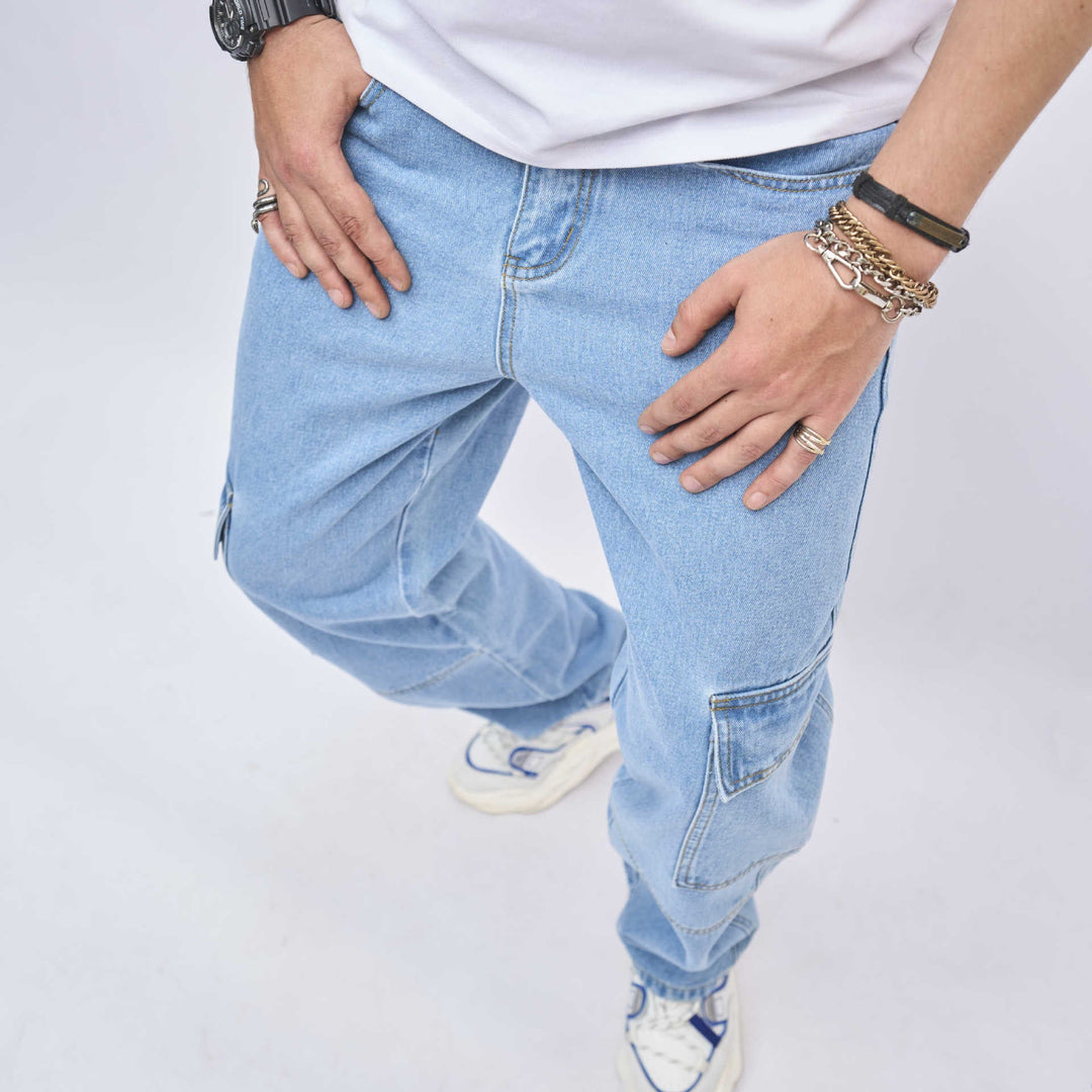 Men's Cargo Jeans - Stylish and Versatile Utility Pants-MODAUTLET
