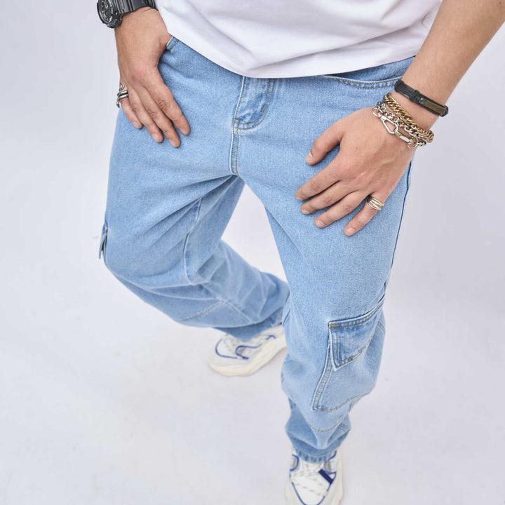 Men's Cargo Jeans - Stylish and Versatile Utility Pants-MODAUTLET