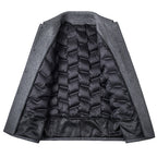 Men's Hip-Length Regular Fit Collared Coat – Classic Comfort