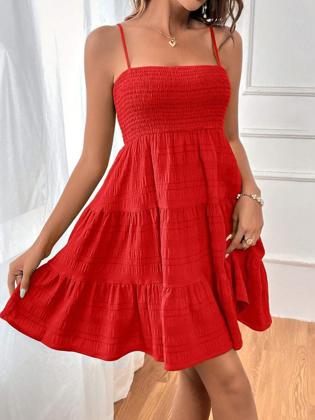 Women's Smocked Capri Sundress-MODAUTLET