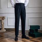 Men's Pleated Trousers - Stylish and Comfortable Fit
