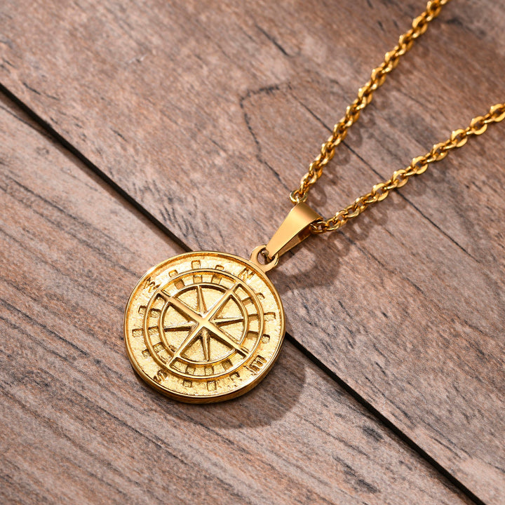 Compass Pendant Necklace - Stylish and Unique Design-MODAUTLET