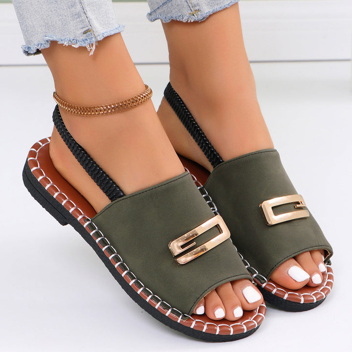 Women's Stitched Flat Shoes-MODAUTLET