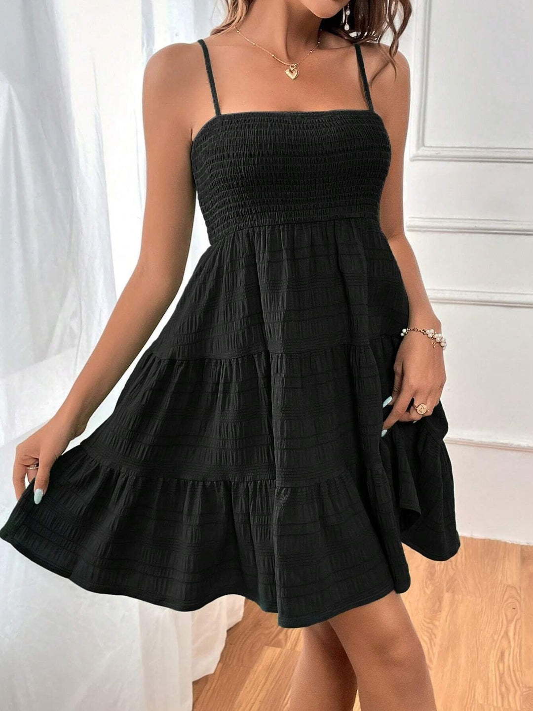 Women's Smocked Capri Sundress-MODAUTLET
