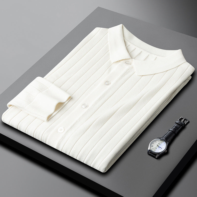 Men's Venetian Button-Up Polo Shirt-MODAUTLET