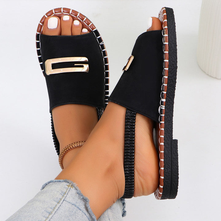 Women's Stitched Flat Shoes-MODAUTLET