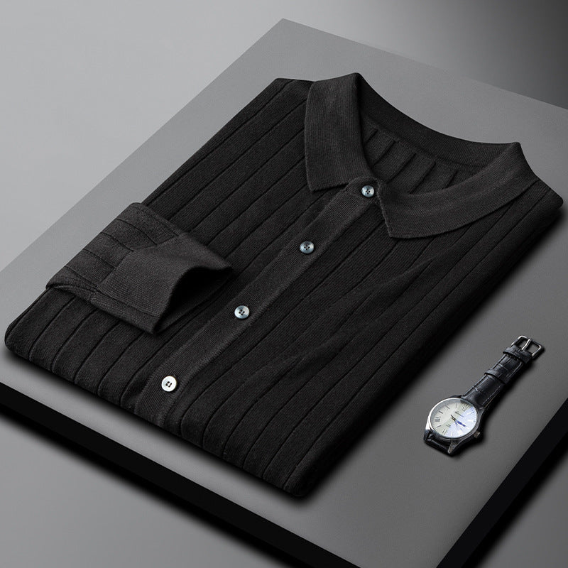 Men's Venetian Button-Up Polo Shirt-MODAUTLET