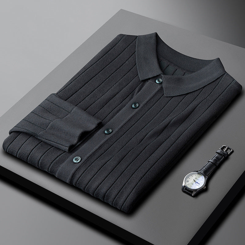 Men's Venetian Button-Up Polo Shirt-MODAUTLET