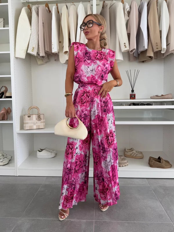 Daisy | Conjunto Elegante Feminino com Calças Plissadas e Top