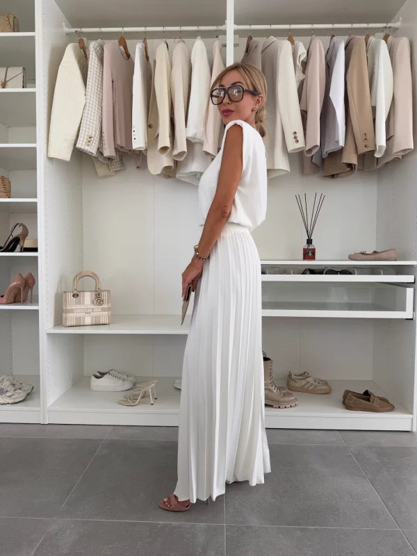 Daisy | Conjunto Elegante Feminino com Calças Plissadas e Top