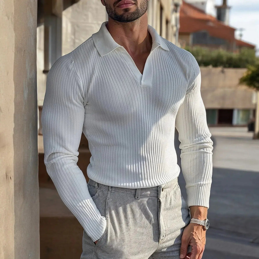 Muscle Fit Knit Sweater for Men
