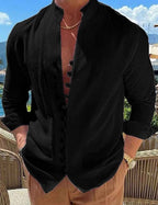 Men's Long-sleeved Shirt Black