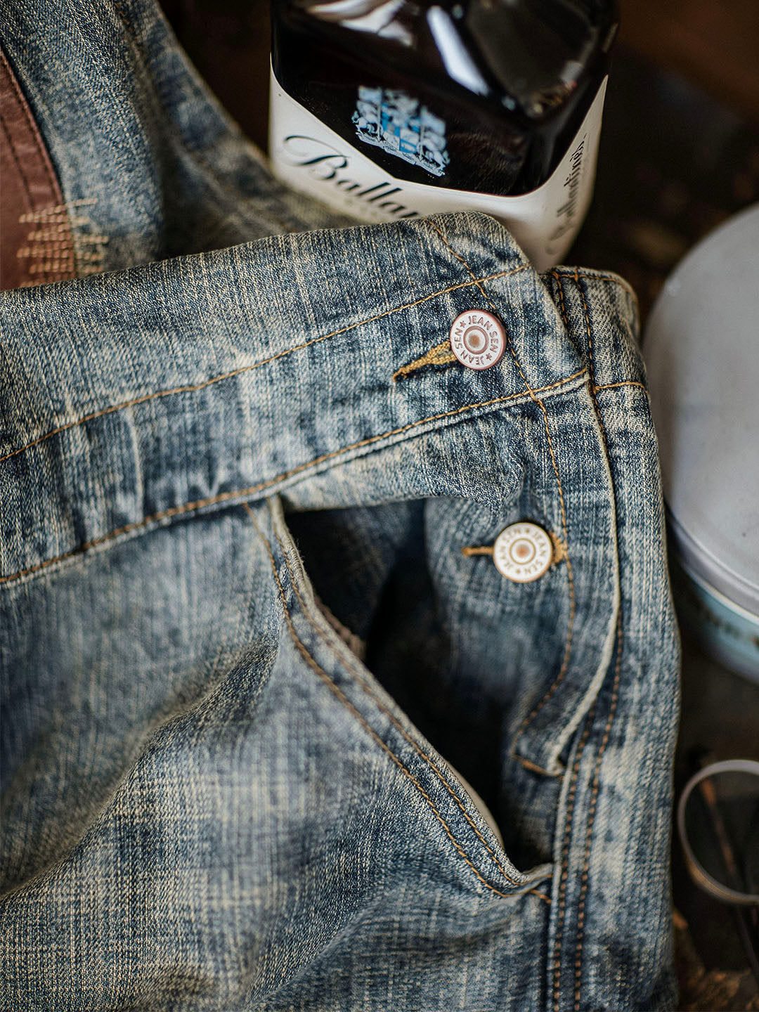 Men's Contrast Denim Overalls for Stylish Casual Wear