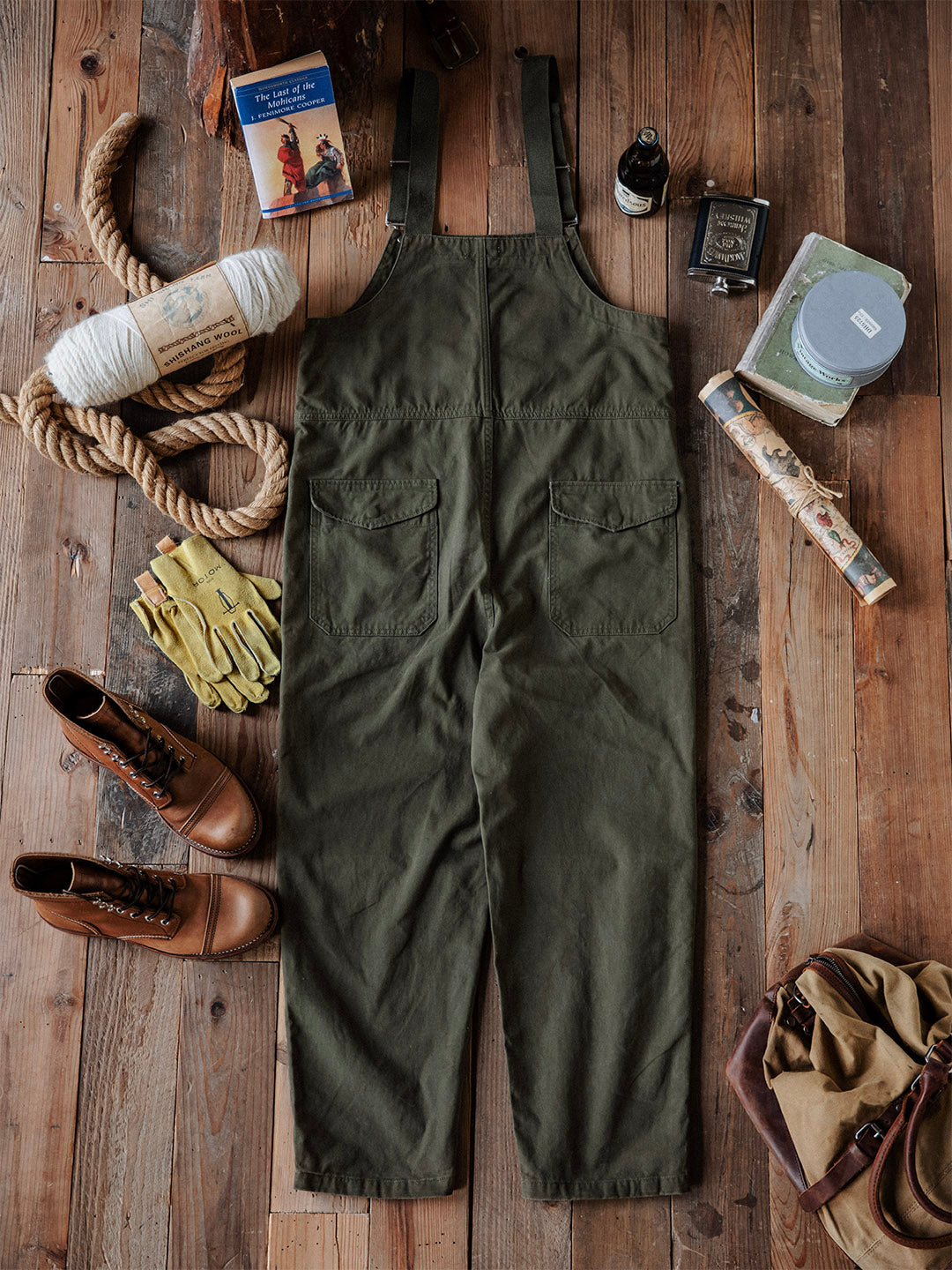 Men's Durable Bib Overalls for Work and Outdoor Activities
