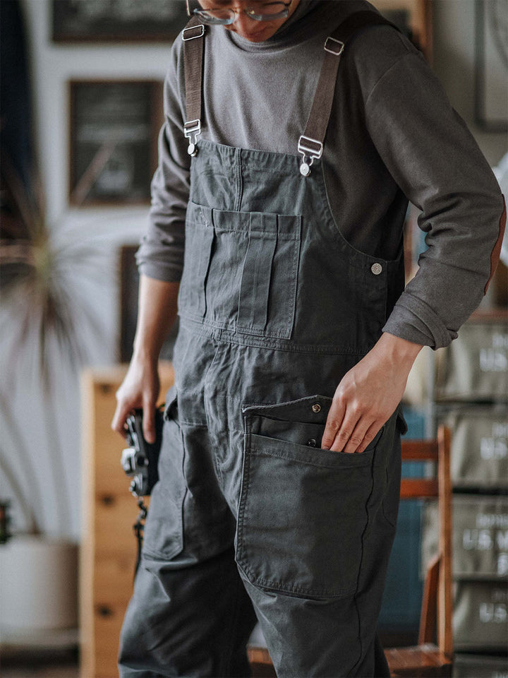 Men's Durable Bib Overalls for Work and Outdoor Activities