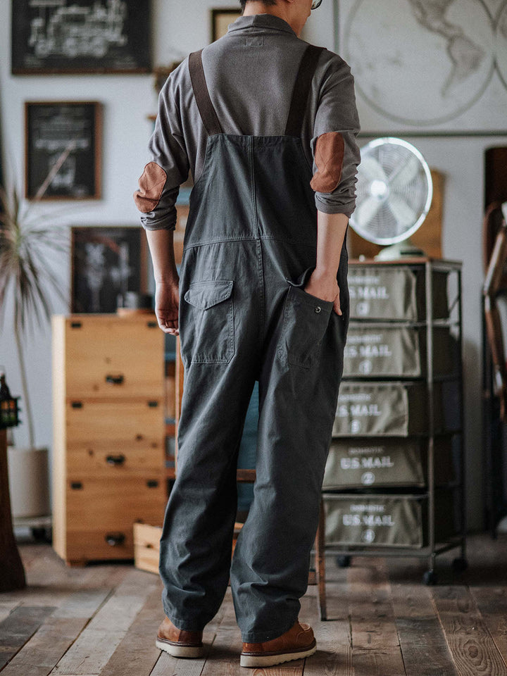 Men's Durable Bib Overalls for Work and Outdoor Activities
