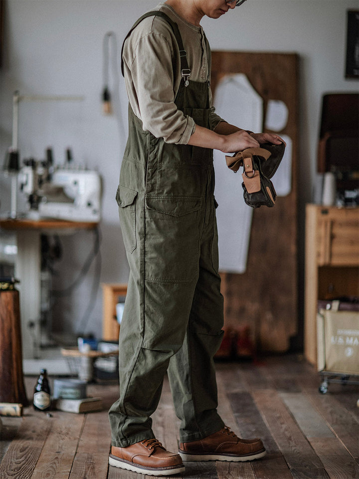 Men's Durable Bib Overalls for Work and Outdoor Activities