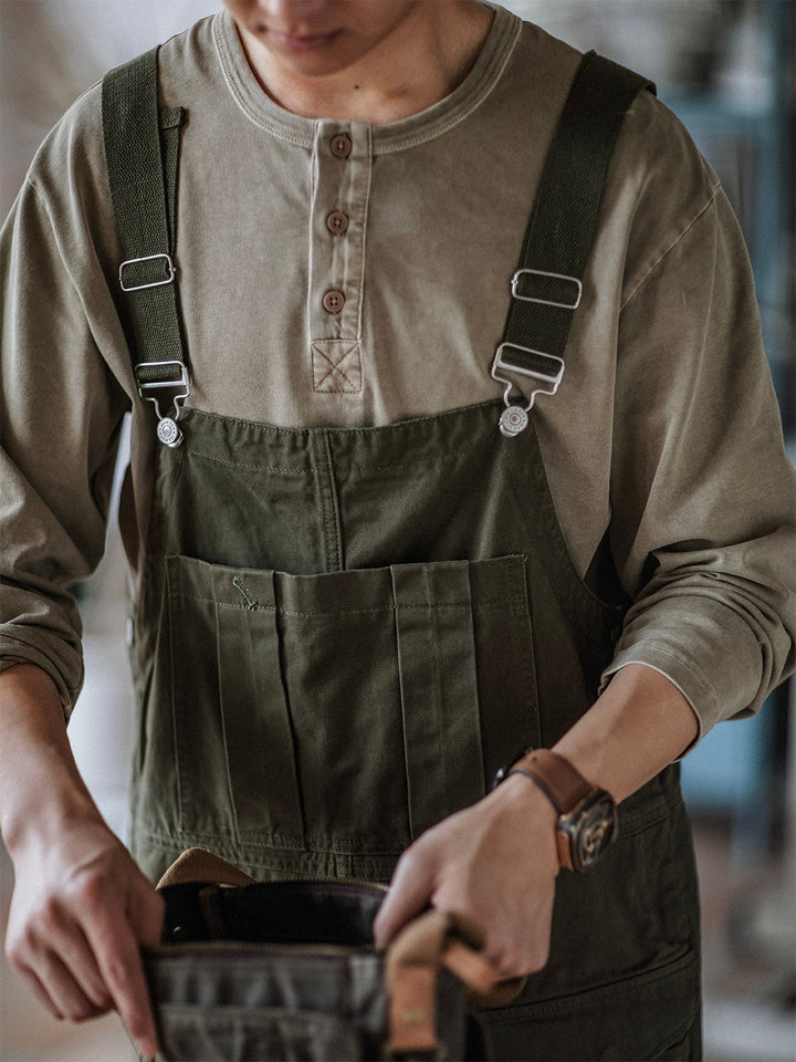 Men's Durable Bib Overalls for Work and Outdoor Activities