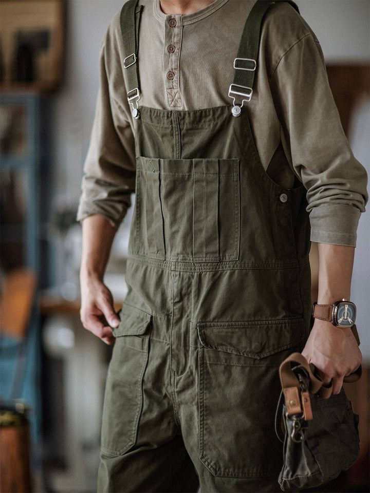 Men's Durable Bib Overalls for Work and Outdoor Activities