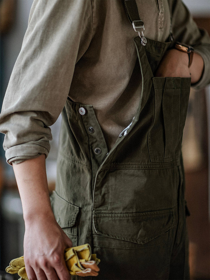 Men's Durable Bib Overalls for Work and Outdoor Activities