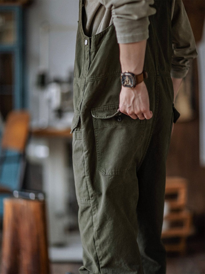 Men's Durable Bib Overalls for Work and Outdoor Activities