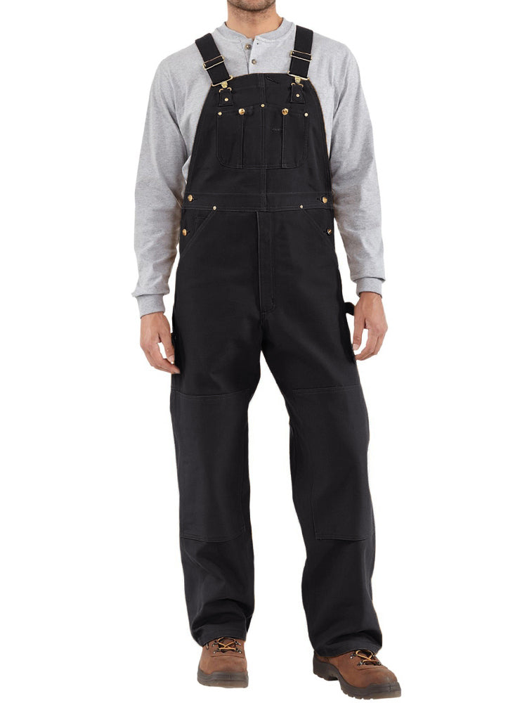 Men's Canvas Duck Bib Overalls Workwear Dungarees