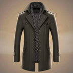 Men's Long Wool Overcoat - Stylish & Warm Outerwear Graphite Gray