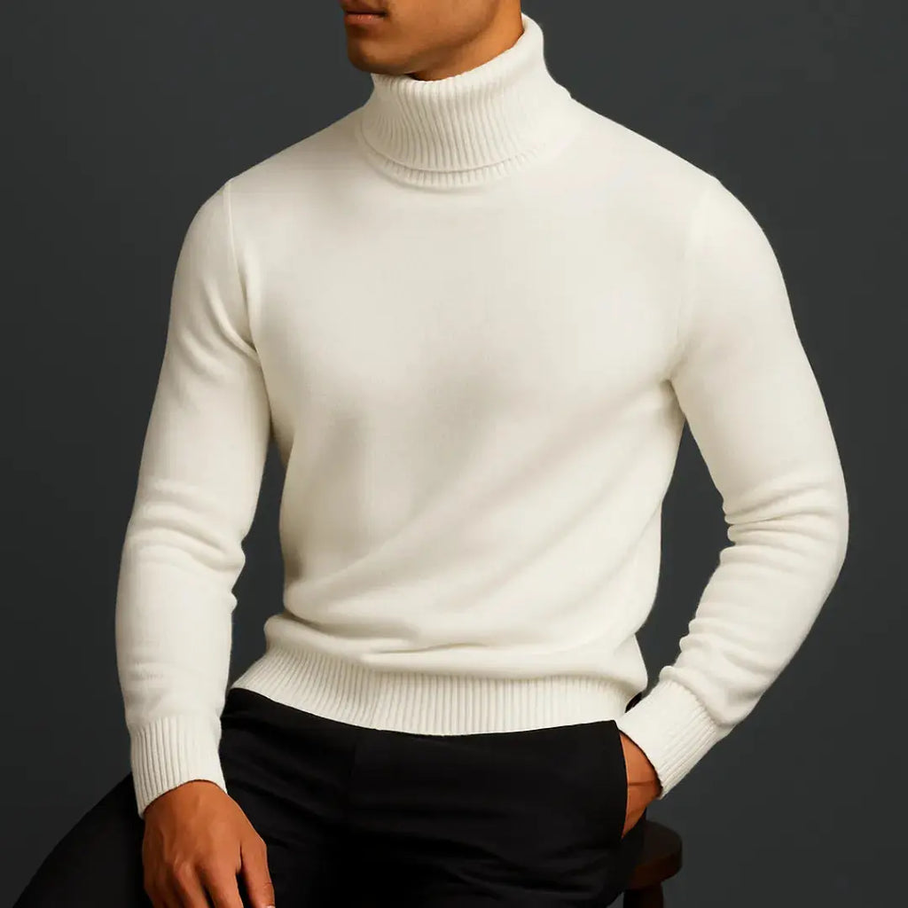 Men's Merino Wool-Blend Turtleneck Sweater