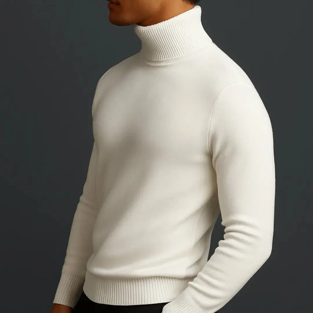 Men's Merino Wool-Blend Turtleneck Sweater