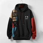 Men's Multi-Panel Graphic Hoodie Black