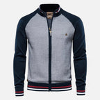 Men's Zip-Up Knit Raglan Jacket Navy