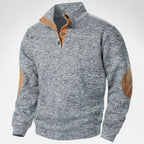 Men's Stand-Collar Knit Sweater - Stylish & Comfortable Light Gray