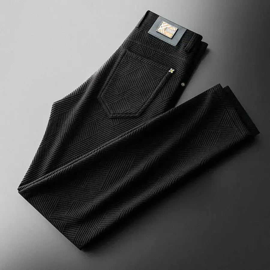Men's Stretch Jacquard Textured Pants-MODAUTLET