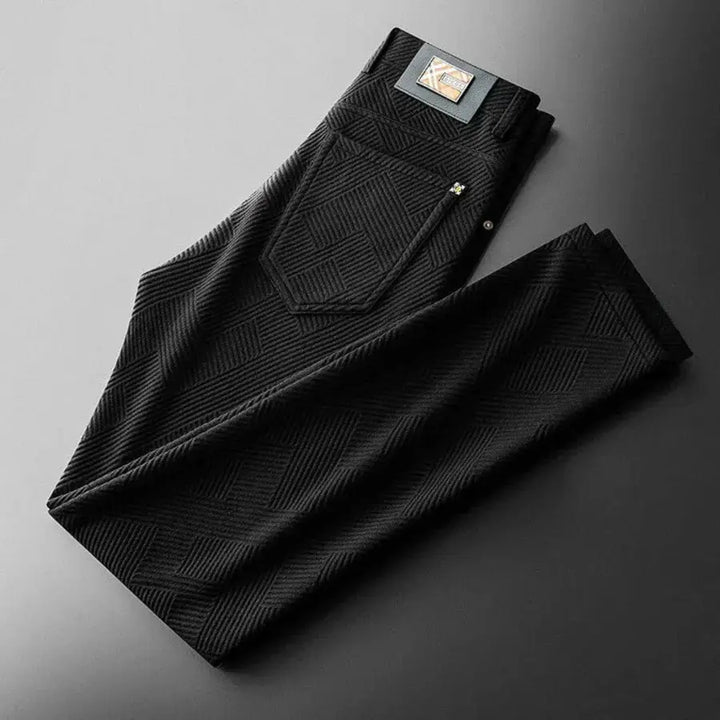 Men's Stretch Jacquard Textured Pants-MODAUTLET