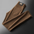 Men's Stretch Jacquard Textured Pants Brown