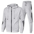 Men's Stylish Two-Piece Tracksuit Set Gray