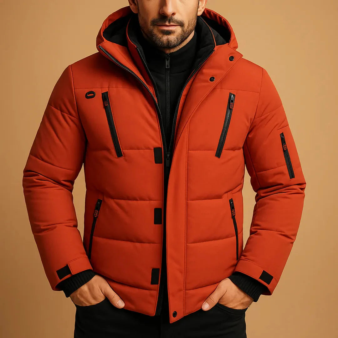 Men's Waterproof Winter Coat Orange