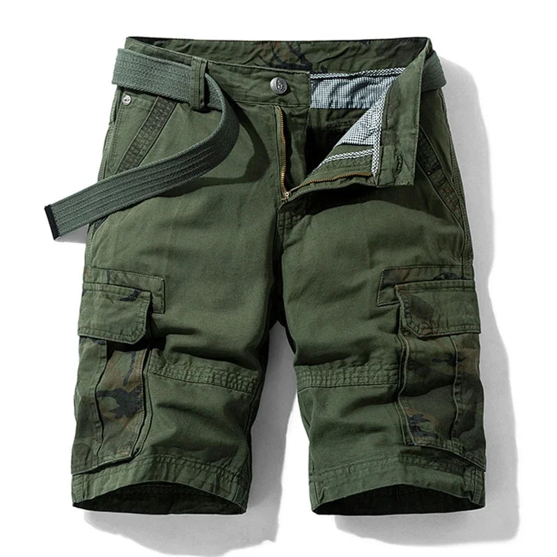 Men's Camo Cargo Shorts - Multi-Pocket Outdoor Wear-MODAUTLET