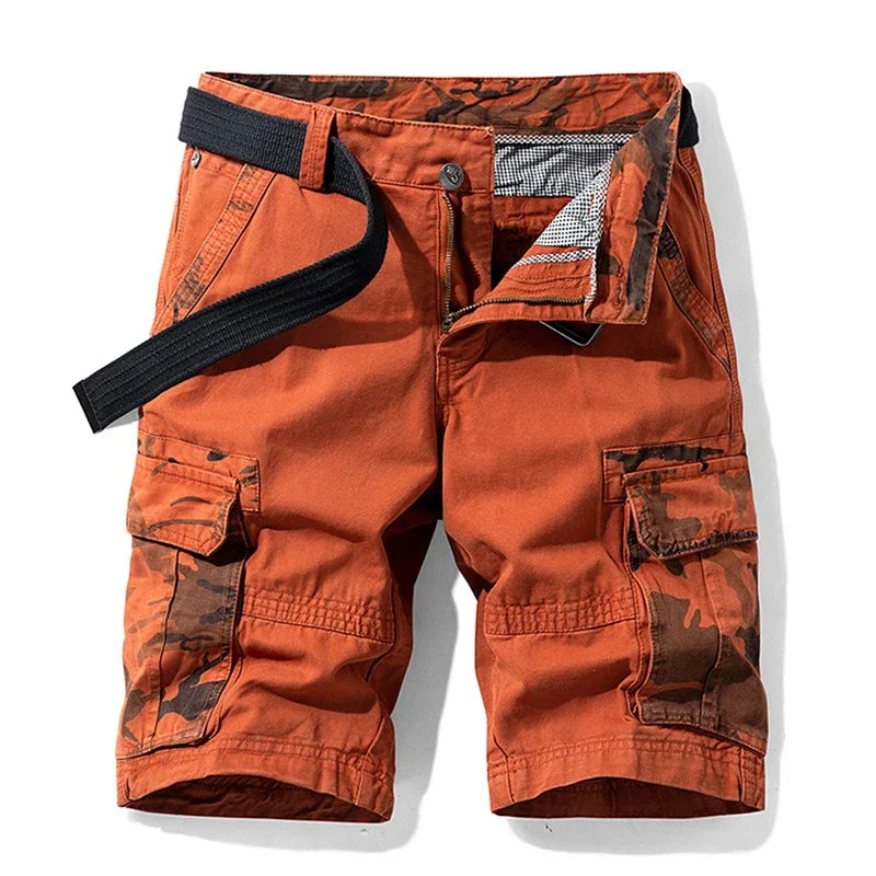 Men's Camo Cargo Shorts - Multi-Pocket Outdoor Wear-MODAUTLET