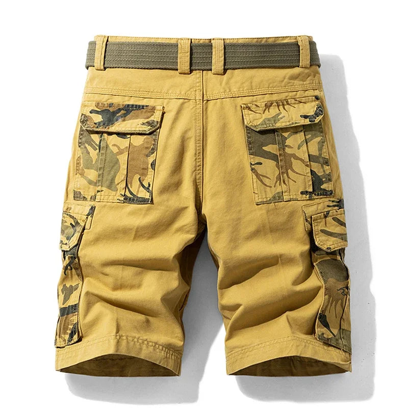 Men's Camo Cargo Shorts - Multi-Pocket Outdoor Wear-MODAUTLET
