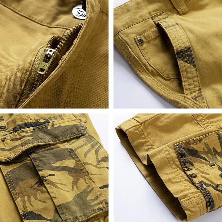 Men's Camo Cargo Shorts - Multi-Pocket Outdoor Wear-MODAUTLET