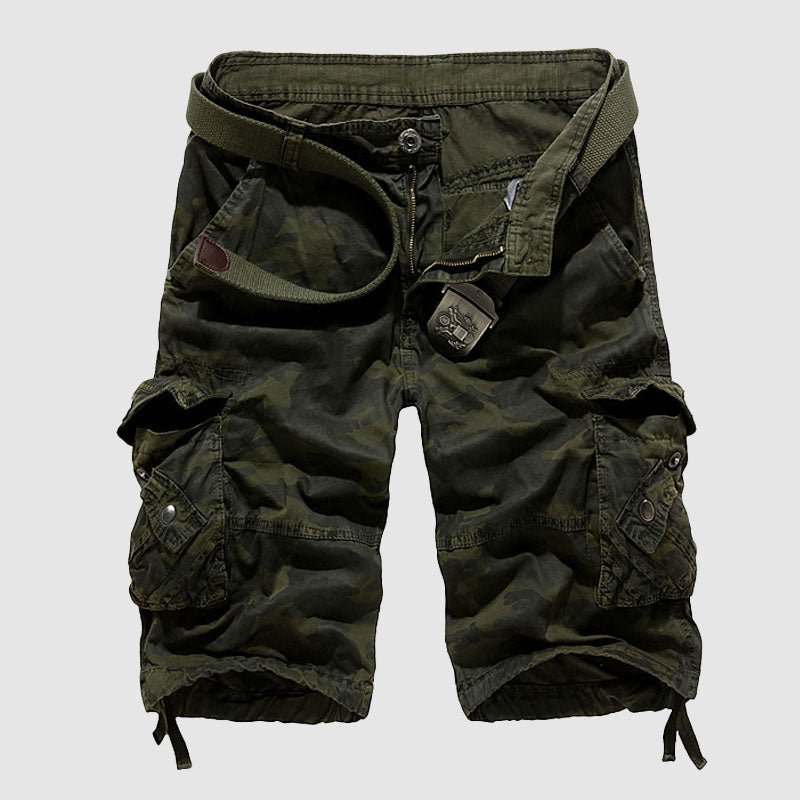 Men's Camouflage Cargo Shorts Dark Green