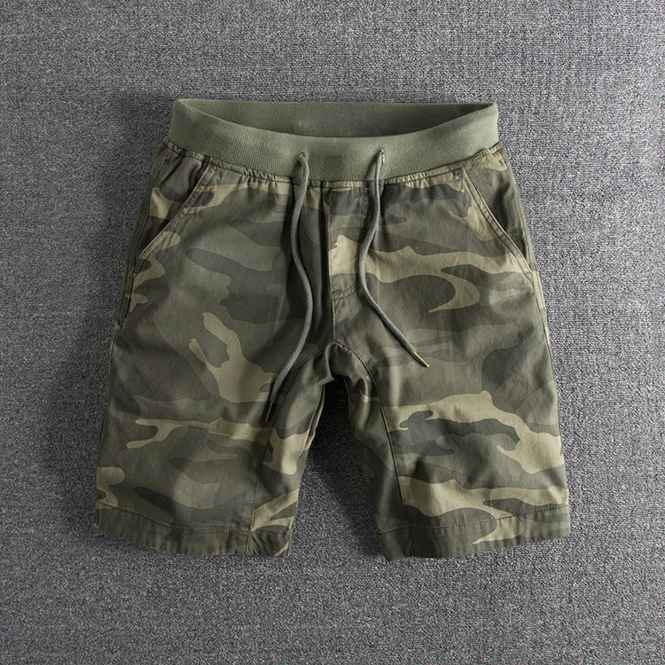 Men's Camouflage Drawstring Shorts - Comfortable Casual Wear-MODAUTLET
