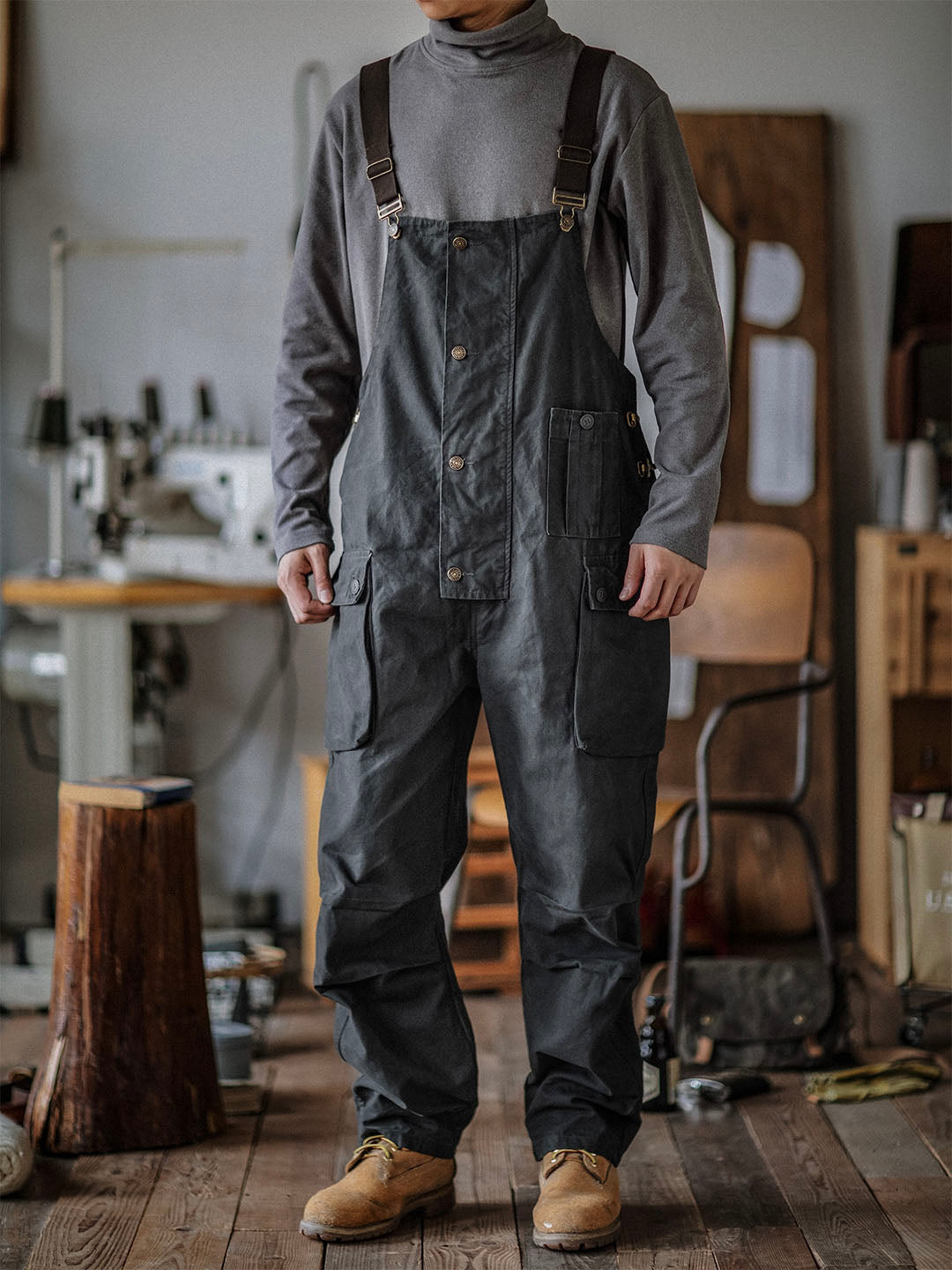 Men's Canvas Work Overalls