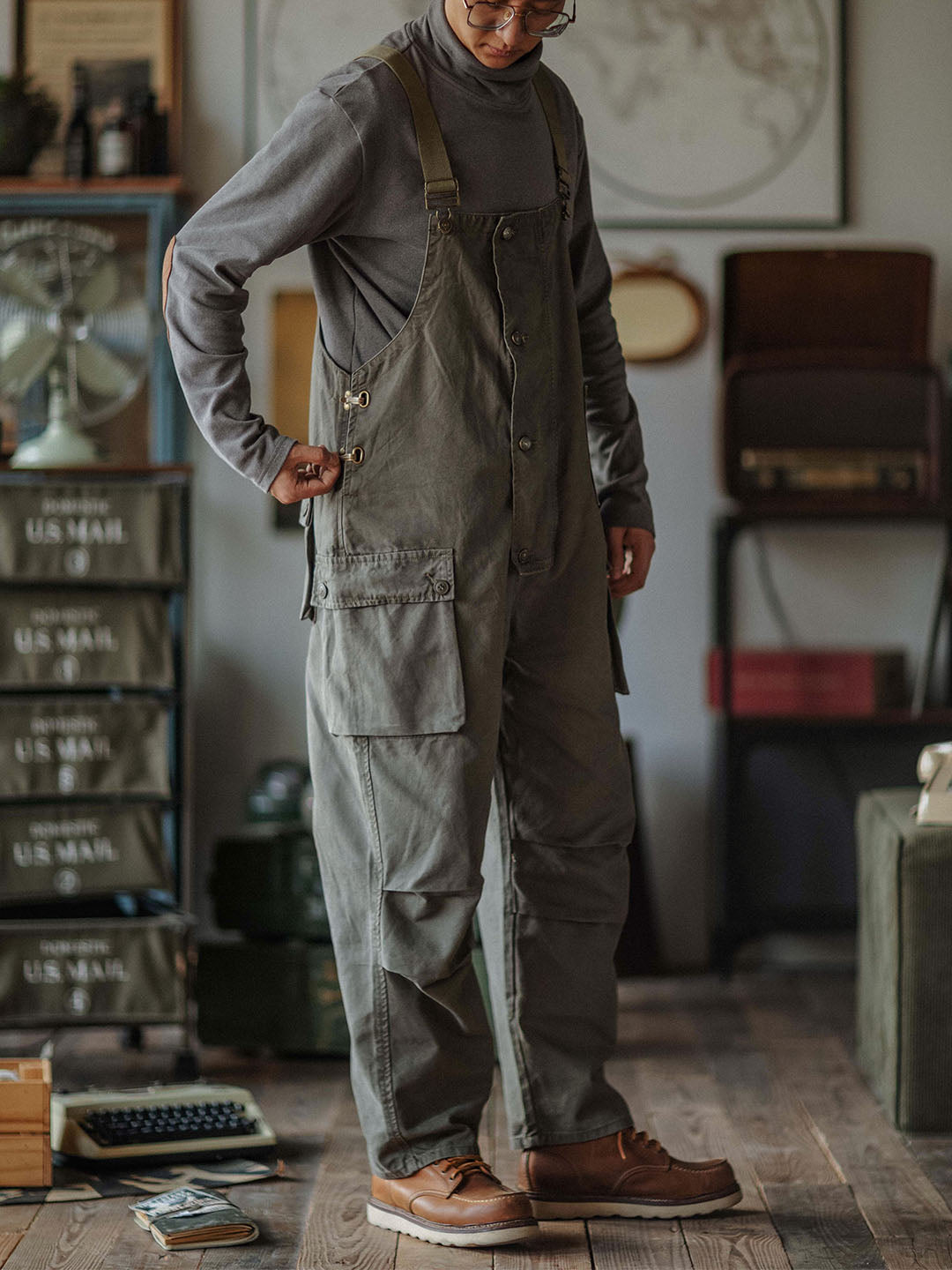 Men's Canvas Work Overalls