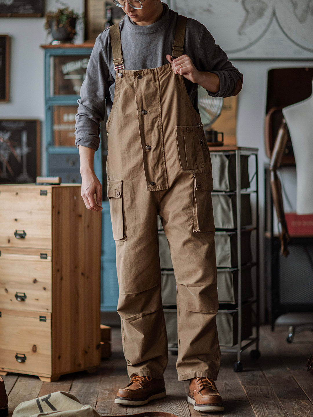 Men's Canvas Work Overalls